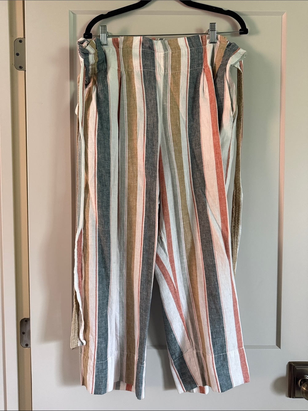 Madewell Wide-Leg Tie-Waist Linen Pants in